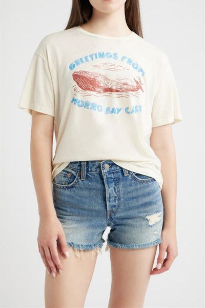 DAYDREAMER Greetings from Morro Bay Burnout Boyfriend Tee-The Shop Laguna Beach