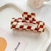 ACCITY Checkered Hair Claw Clip - More Colors Available-The Shop Laguna Beach