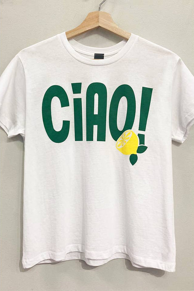 SWEET CLAIR Ciao Lemon Boyfriend Tee-The Shop Laguna Beach