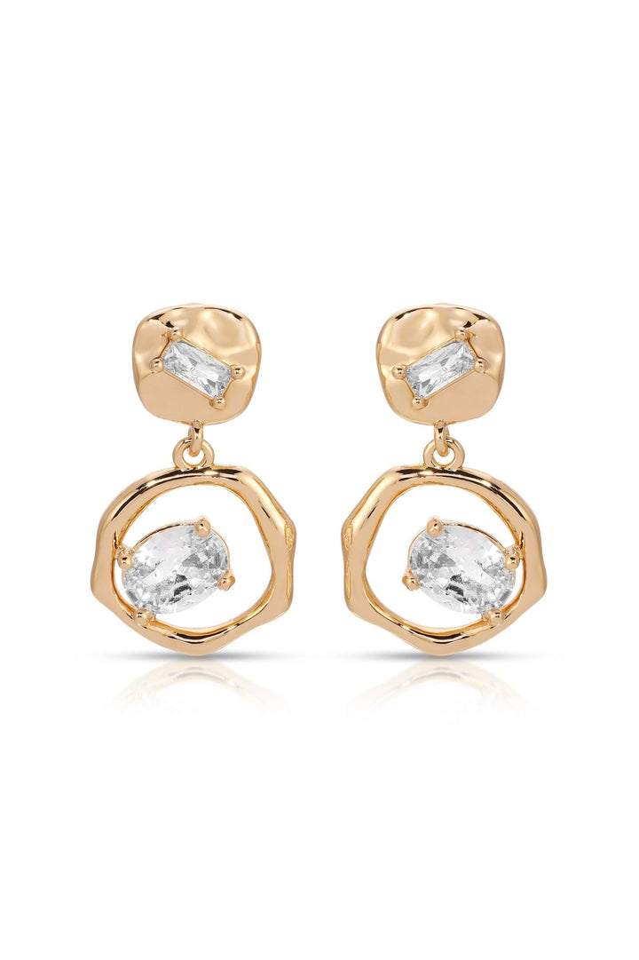 ETTIKA Organic Shape Crystal Earrings-The Shop Laguna Beach