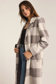 Z SUPPLY Conway Buffalo Plaid Coat-The Shop Laguna Beach