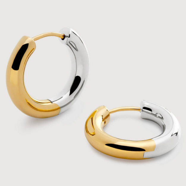 HOOP LA Undecided Two-Tone Earrings-The Shop Laguna Beach
