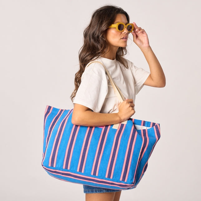 Jumbo Printed Organic Cotton Tote Bag - More Colors Available-The Shop Laguna Beach