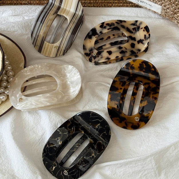 ACCITY Oval Flat Retro Claw Clip - More Colors Available-The Shop Laguna Beach