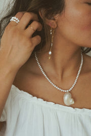 MAY MARTIN Lagoon Pearl/Shell Necklace-The Shop Laguna Beach