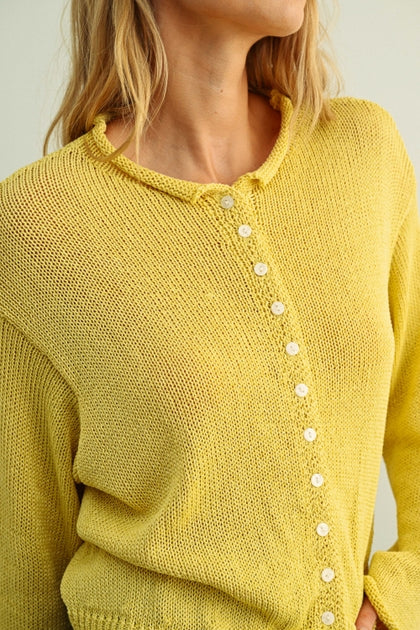 KEEN THE LABEL Hadley Rolled-Edge Cardigan - More Colors Available-The Shop Laguna Beach
