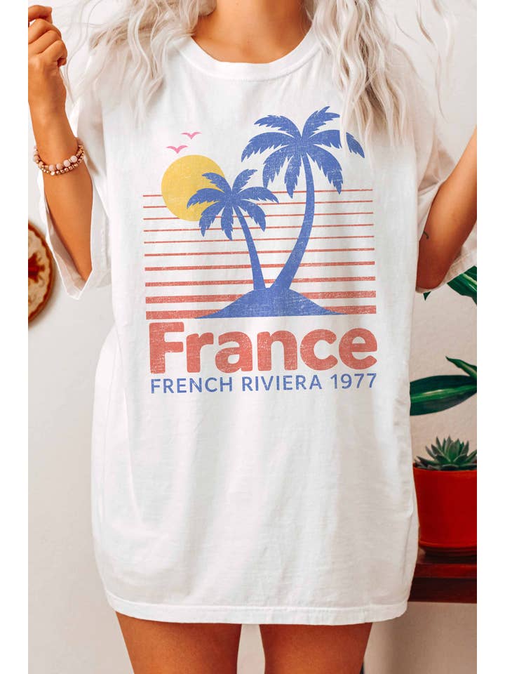GOOD DAY STREET French Riviera Oversized Tee-The Shop Laguna Beach
