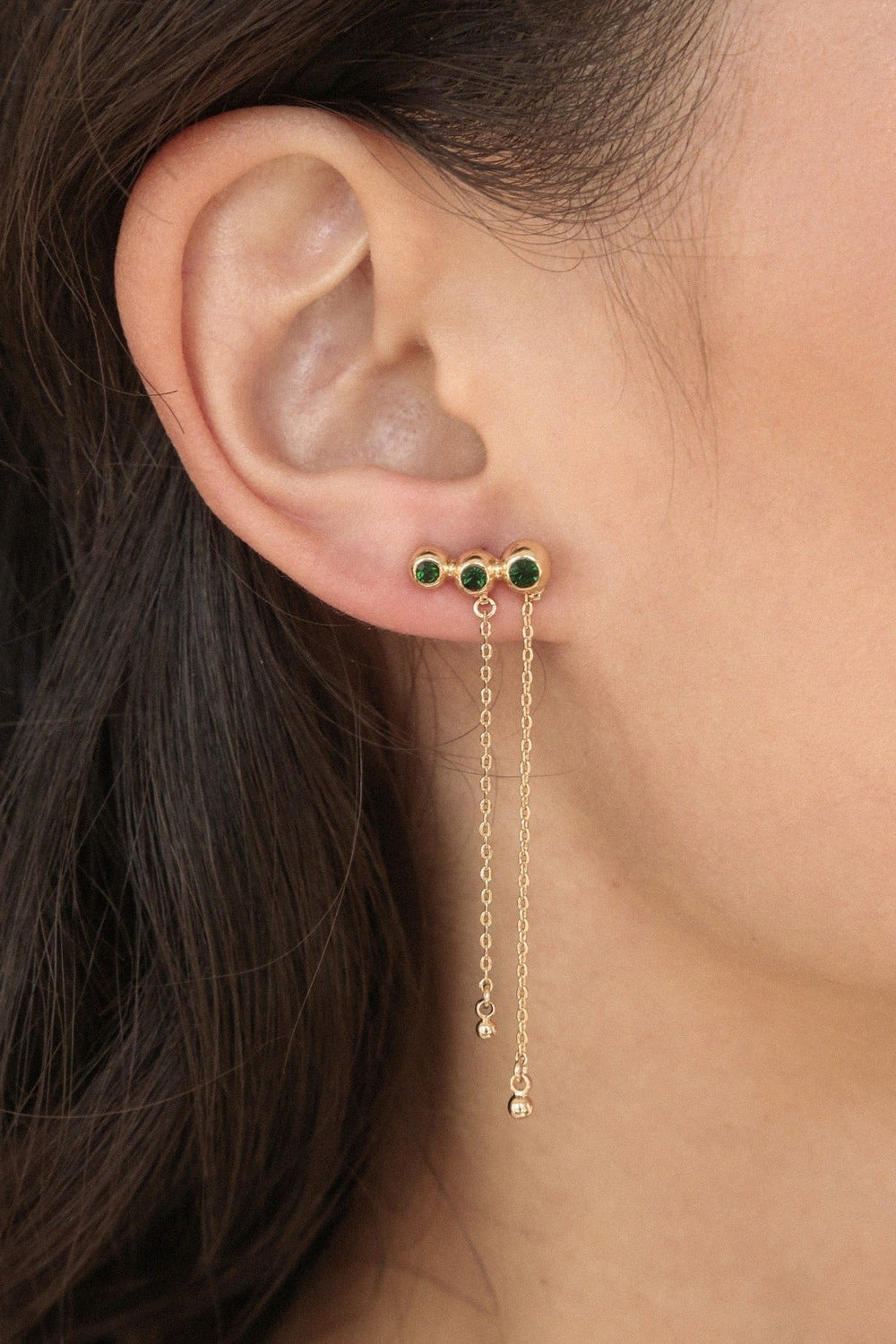 ETTIKA Emerald City Waterfall Earrings-The Shop Laguna Beach