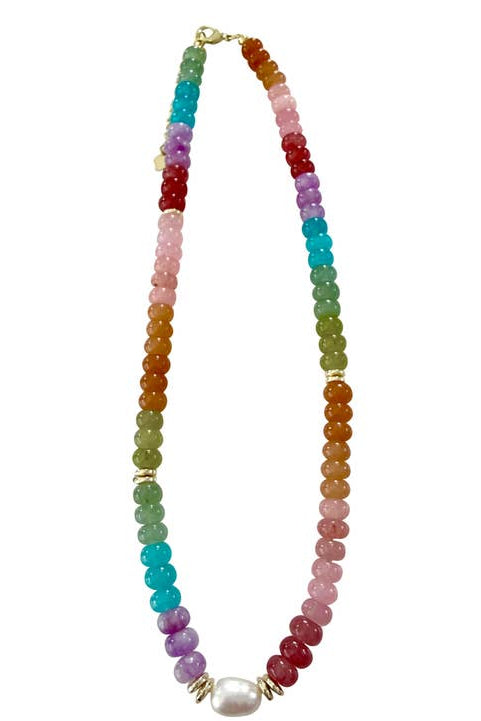 GEMELLI Karla Beaded Rainbow Necklace-The Shop Laguna Beach