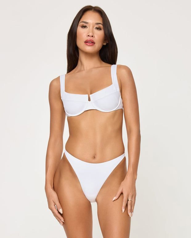 *Online Exclusive* <br> LSPACE Leilani Bottom - White-The Shop Laguna Beach