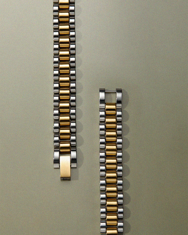 LUV AJ Timepiece Two-Toned Bracelet-The Shop Laguna Beach