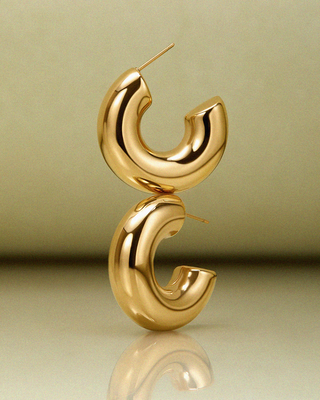 LUV AJ Noemi Chunky Hoops - Gold-The Shop Laguna Beach