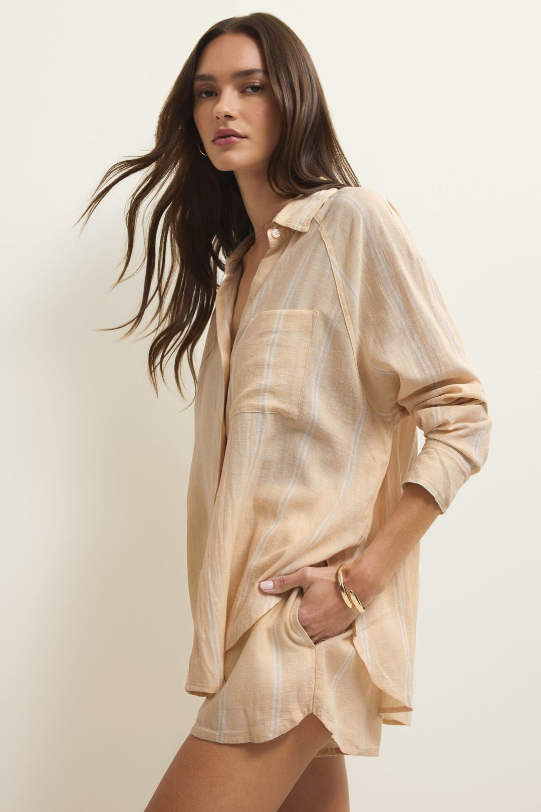 Z SUPPLY The Perfect Linen Long Sleeve Shirt - More Colors Available-The Shop Laguna Beach