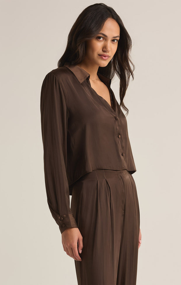 Z SUPPLY Sante Long Sleeve Silky Shirt-The Shop Laguna Beach