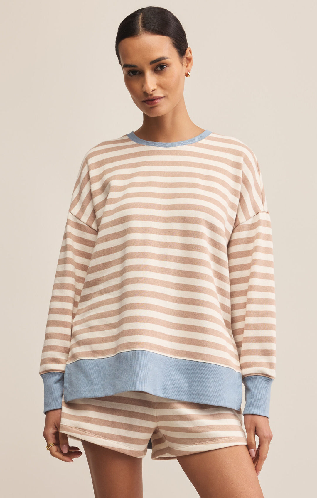 トップス windandsea SEA PATCH CREW SWEATER Z SUPPLY Layer Up Crew Sweatshirt • Evening Sand | The Shop
