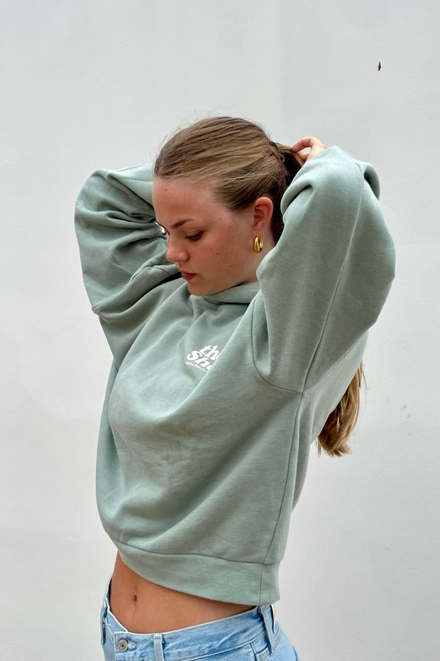 LOVE THE SEA Crop Hooded Sweatshirt-The Shop Laguna Beach