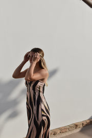 SELF CONTRAST Katya U-Ring Halter Maxi Dress-The Shop Laguna Beach