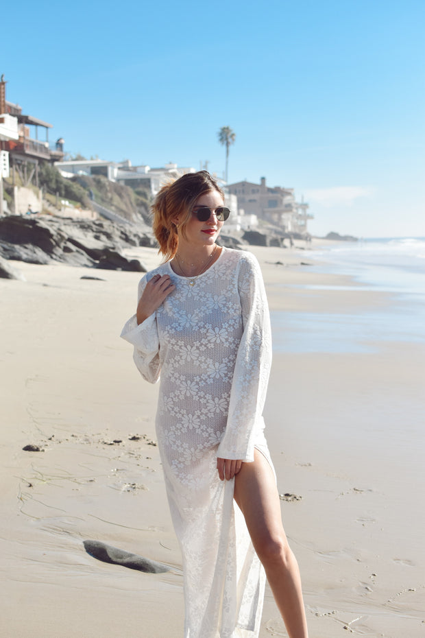KEEN THE LABEL Everly Floral Lace Coverup Dress-The Shop Laguna Beach