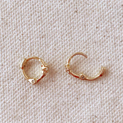 GOLDFI 18kt Starburst Mini Hoops