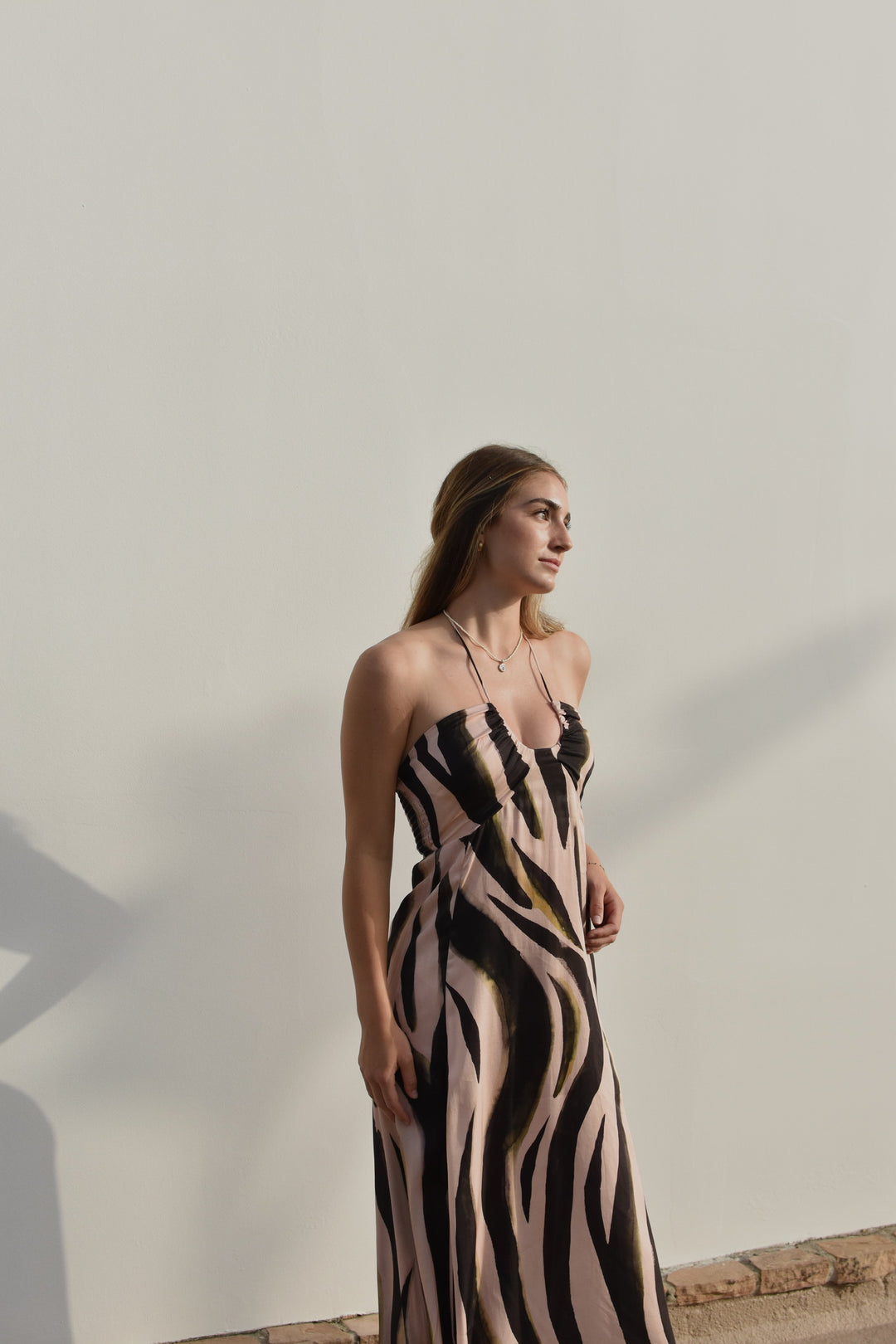 SELF CONTRAST Katya U-Ring Halter Maxi Dress-The Shop Laguna Beach