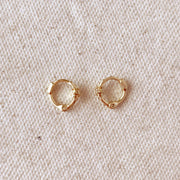 GOLDFI 18kt Starburst Mini Hoops