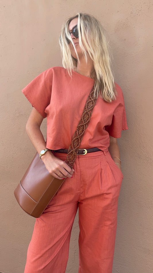 LUCY PARIS Nicole Woven Top-The Shop Laguna Beach