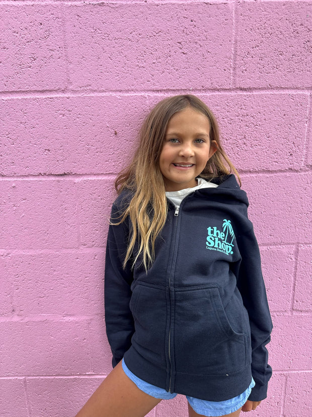 THE SHOP CLASSIC Laguna Palm Youth Zip Sweatshirt - More Colors Available-The Shop Laguna Beach