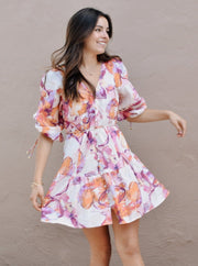 KIVARI Nadia Floral Mini Dress-The Shop Laguna Beach