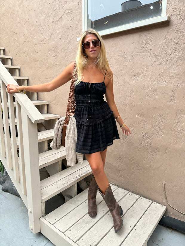 KEEN THE LABEL Sabina Tiered Mini Dress - More Colors Available-The Shop Laguna Beach