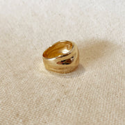 GOLDFI 18kt Wavy Wide-Band Ring