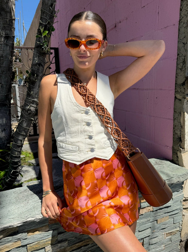 KEEN THE LABEL Eclipse Satin Mini Skirt-The Shop Laguna Beach
