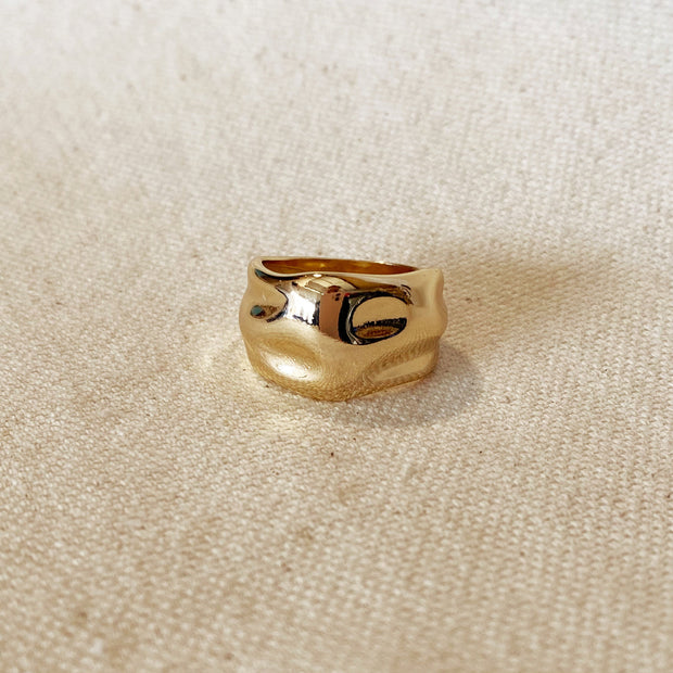 GOLDFI 18kt Wavy Wide-Band Ring-The Shop Laguna Beach