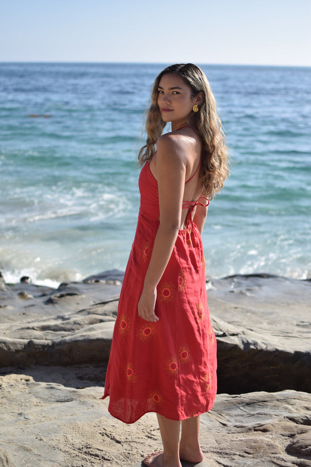 MAAJI Remi Linen Midi Dress-The Shop Laguna Beach