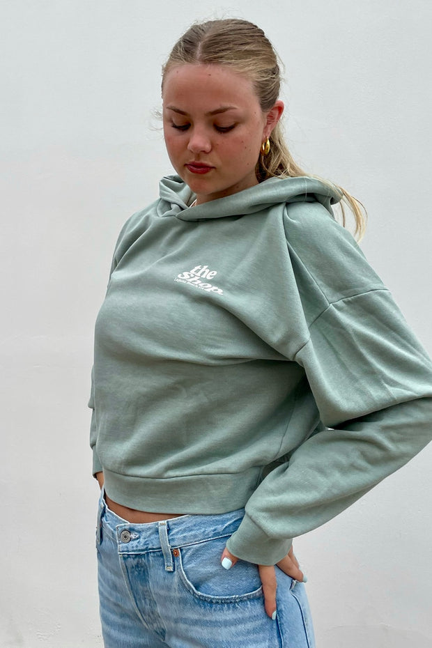 LOVE THE SEA Crop Hooded Sweatshirt-The Shop Laguna Beach