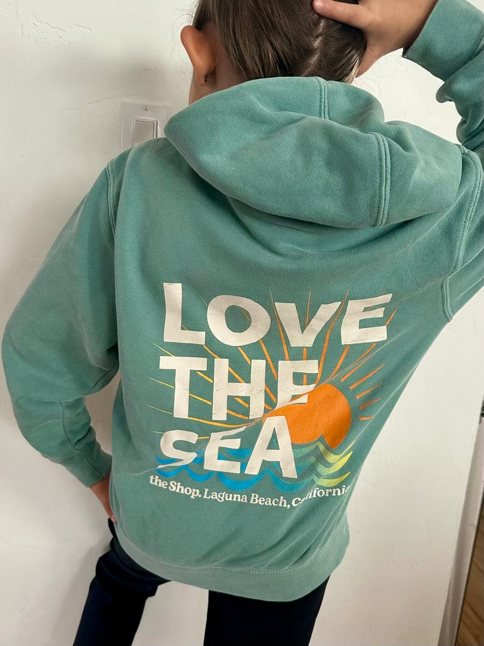 LOVE THE SEA Youth Pigment Wash Hoodie - More Colors Available-The Shop Laguna Beach