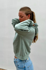 LOVE THE SEA Crop Hooded Sweatshirt-The Shop Laguna Beach