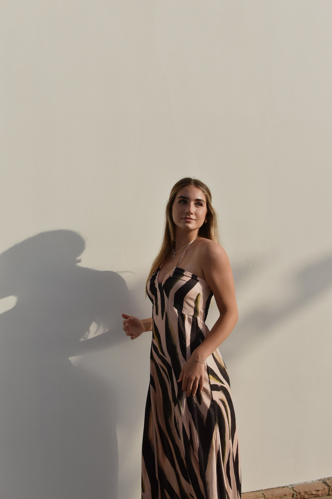 SELF CONTRAST Katya U-Ring Halter Maxi Dress-The Shop Laguna Beach
