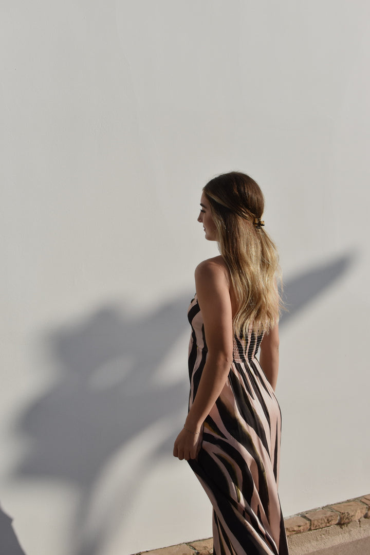 SELF CONTRAST Katya U-Ring Halter Maxi Dress-The Shop Laguna Beach