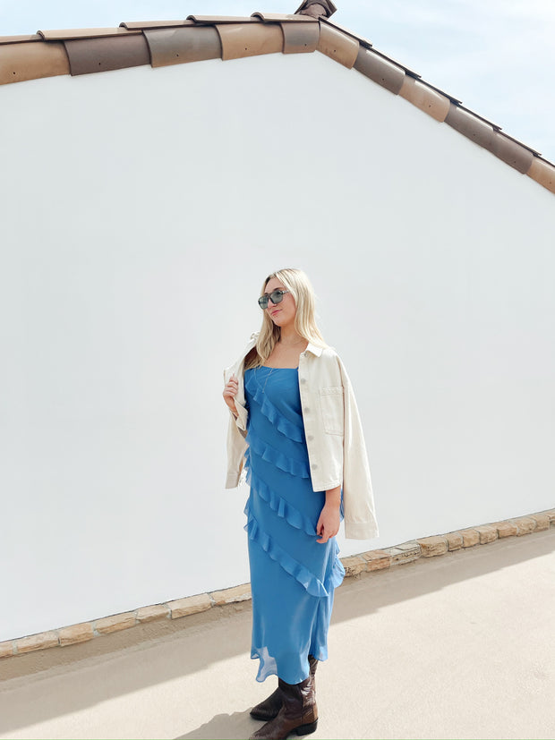 LUCY PARIS Daria Ruffle Maxi Dress-The Shop Laguna Beach