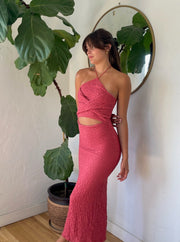 KEEN THE LABEL Owen Twist Halter Maxi Dress-The Shop Laguna Beach