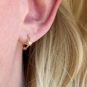 GOLDFI 18kt Starburst Mini Hoops