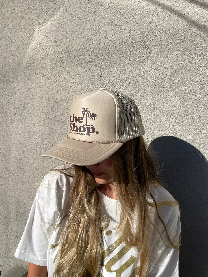 THE SHOP CLASSIC Palm Logo Trucker Hat - More Colors Available-The Shop Laguna Beach