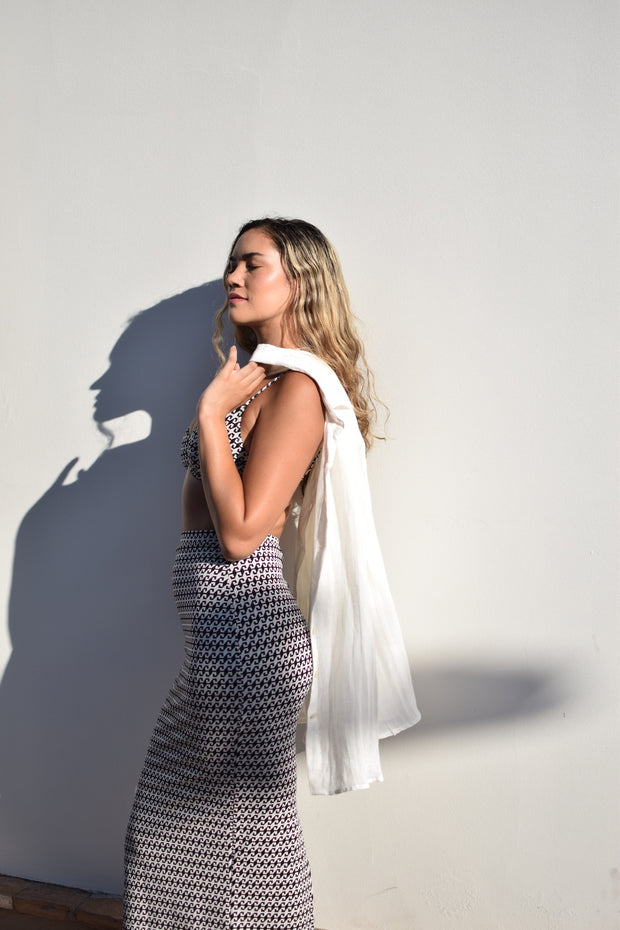 SUMMER OF 78 Adeline Jacquard Midi Skirt-The Shop Laguna Beach