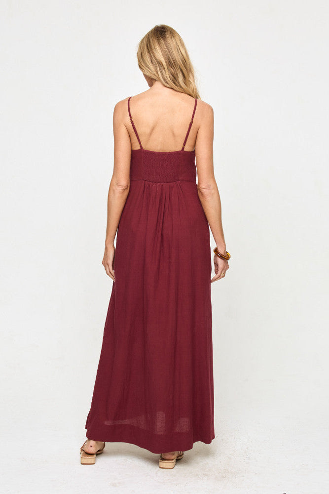 LSPACE Mabel Linen Maxi Dress-The Shop Laguna Beach