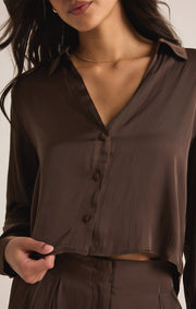 Z SUPPLY Sante Long Sleeve Silky Shirt-The Shop Laguna Beach