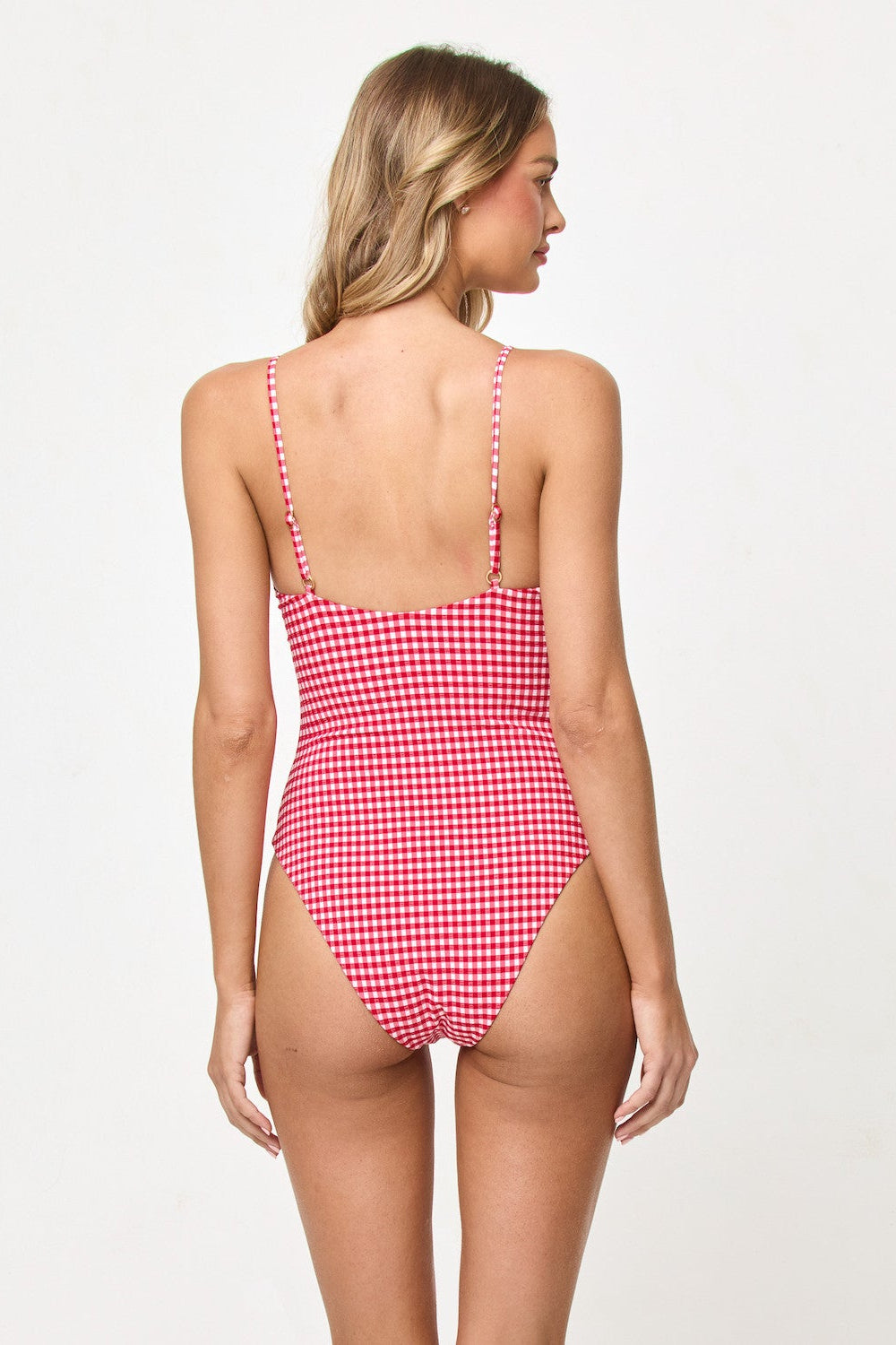 LSPACE Piper Gingham One Piece-The Shop Laguna Beach