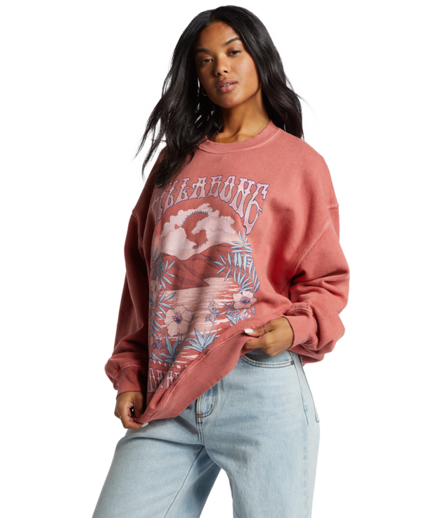 BILLABONG Ride In Oversized Crew Pullover Sweatshirt - More Colors Available-The Shop Laguna Beach