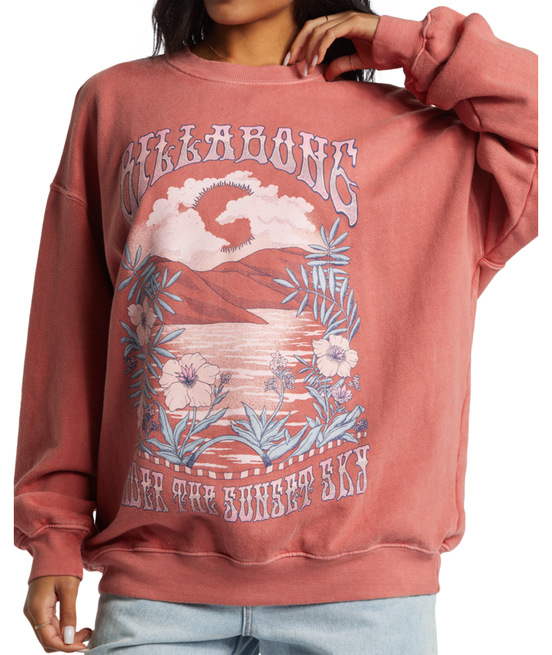 BILLABONG Ride In Oversized Crew Pullover Sweatshirt - More Colors Available-The Shop Laguna Beach