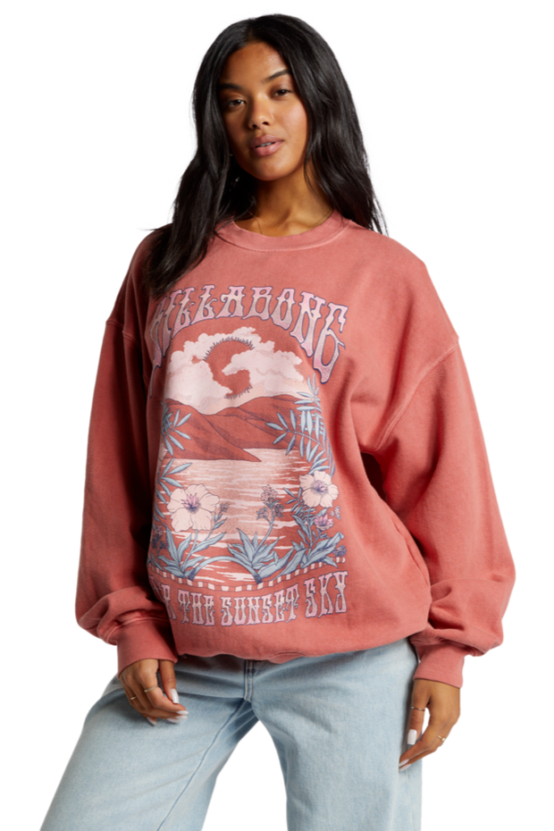 BILLABONG Ride In Oversized Crew Pullover Sweatshirt - More Colors Available-The Shop Laguna Beach