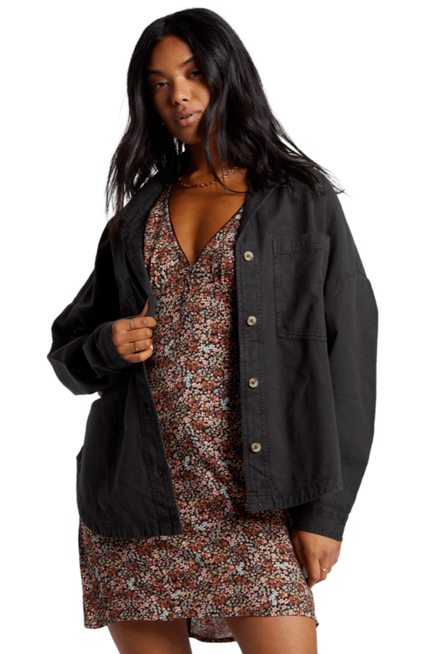 BILLABONG Stoked On You Oversized Shirt Jacket-The Shop Laguna Beach